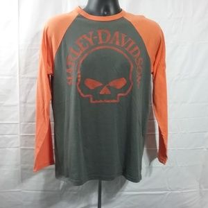 1 Med orange an gray Harley - Davidson tee